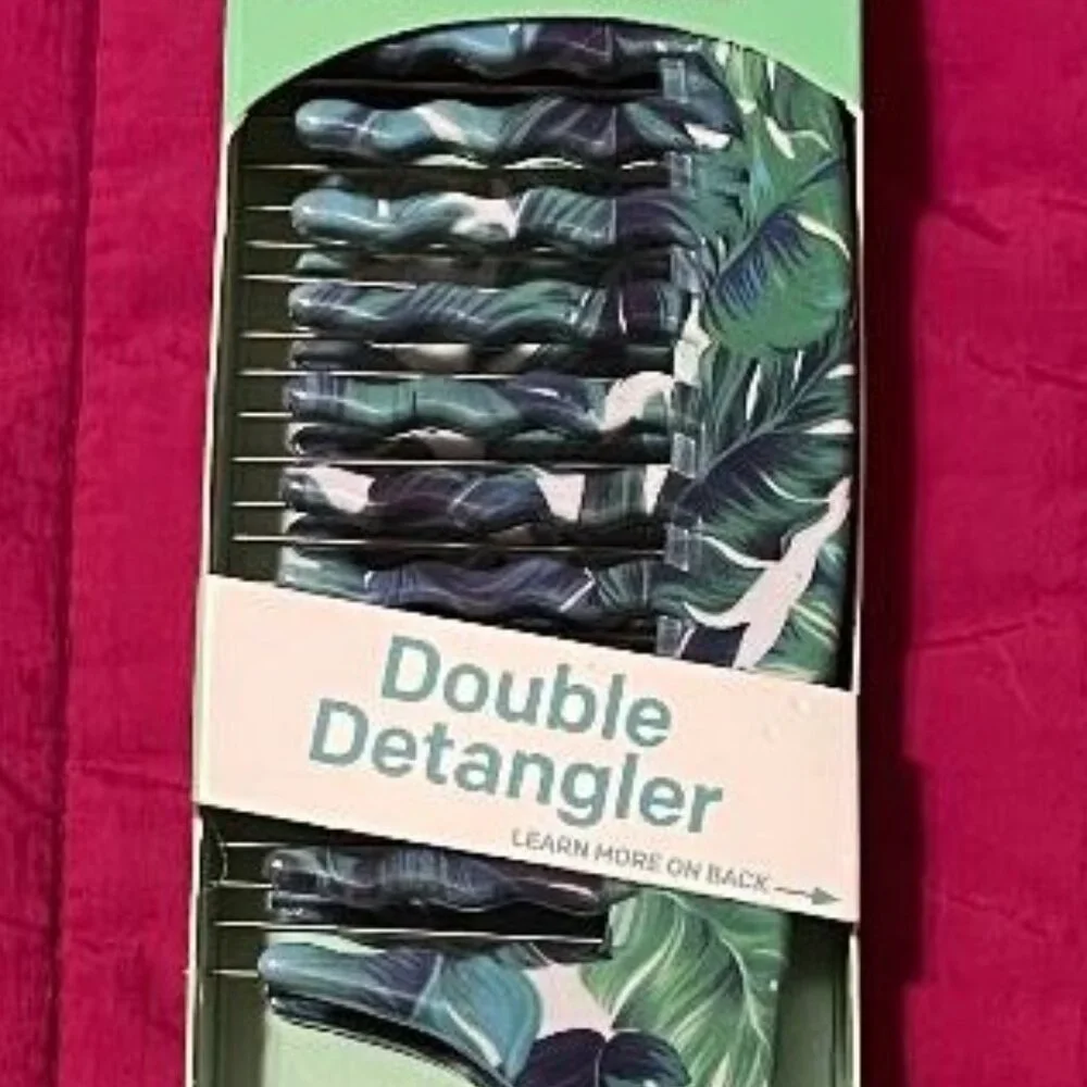 NEW CONAIR ~ THE KNOT DR . 2 - IN - 1 DETANGLE DUAL ROW WET / DRY DETANGLER COMB